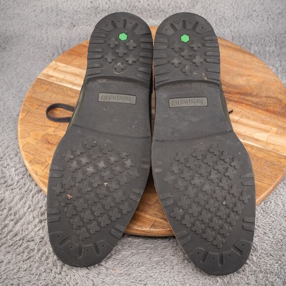 Timberland Chukka Mens Leather Ankle Boots Black Lace Up Casual Dress Shoes 10 - Picture 7 of 9